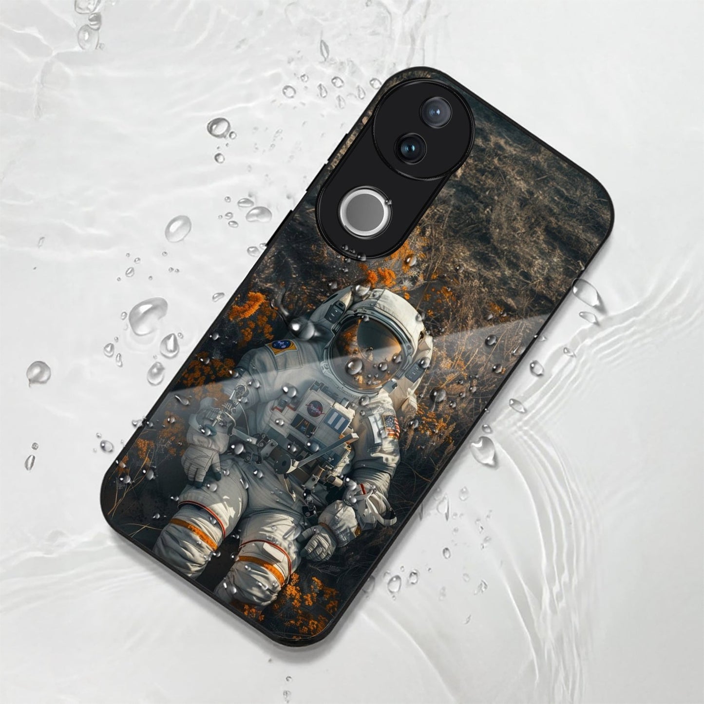 Vivo V50 5G Premium Acrylic Shockproof Glass Back Case (Astro Rest)