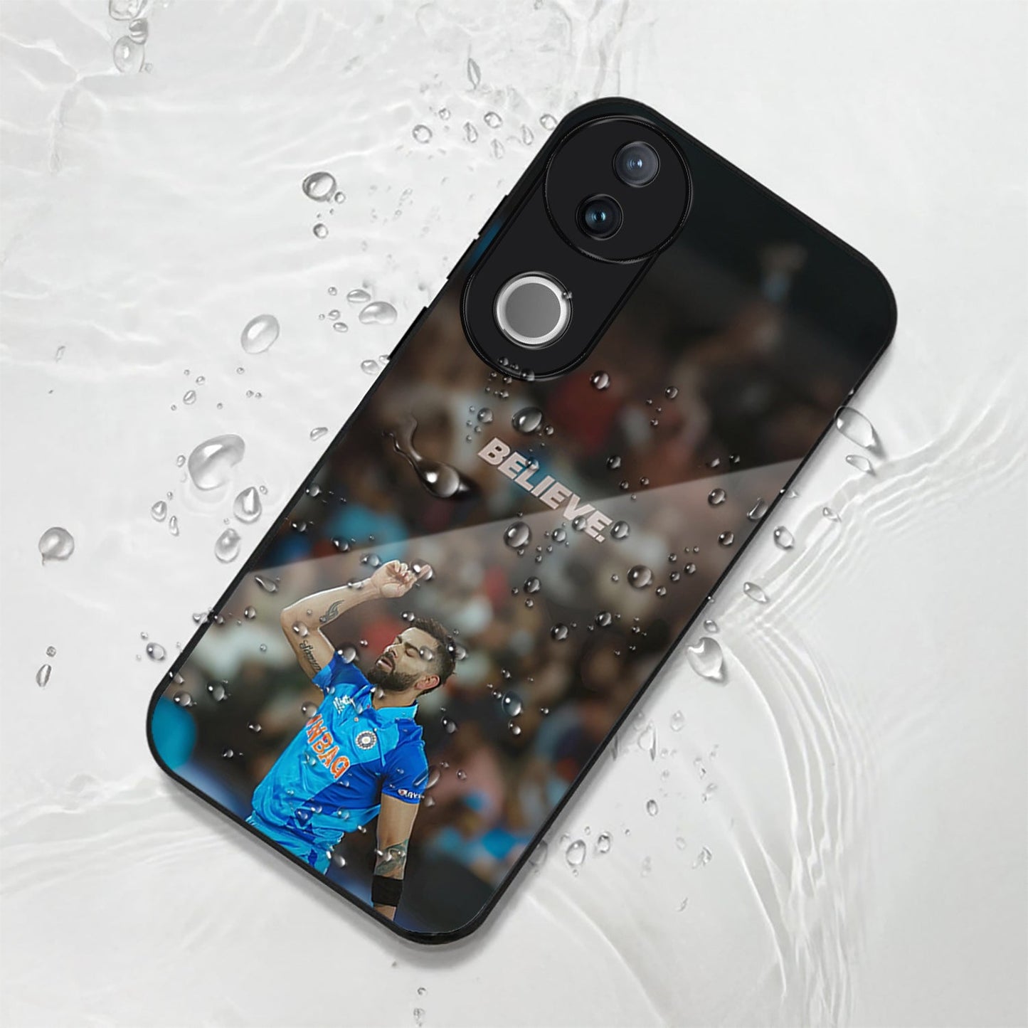 Vivo V50 5G Premium Acrylic Shockproof Glass Back Case (Virat Kohli)