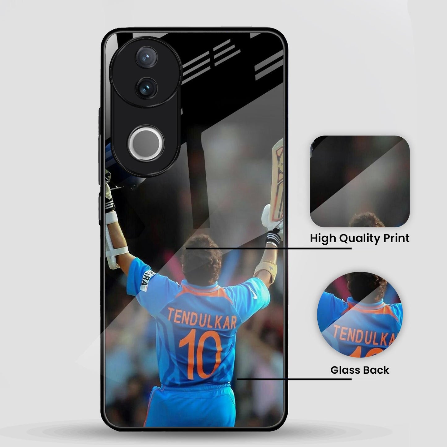 Vivo V50 5G Premium Acrylic Shockproof Glass Back Case (Master Blaster)