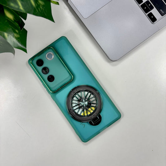 Vivo V27 5G Luxury Metal Camera Ring Protective Stress Buster Wheel 2.0 Back Cover