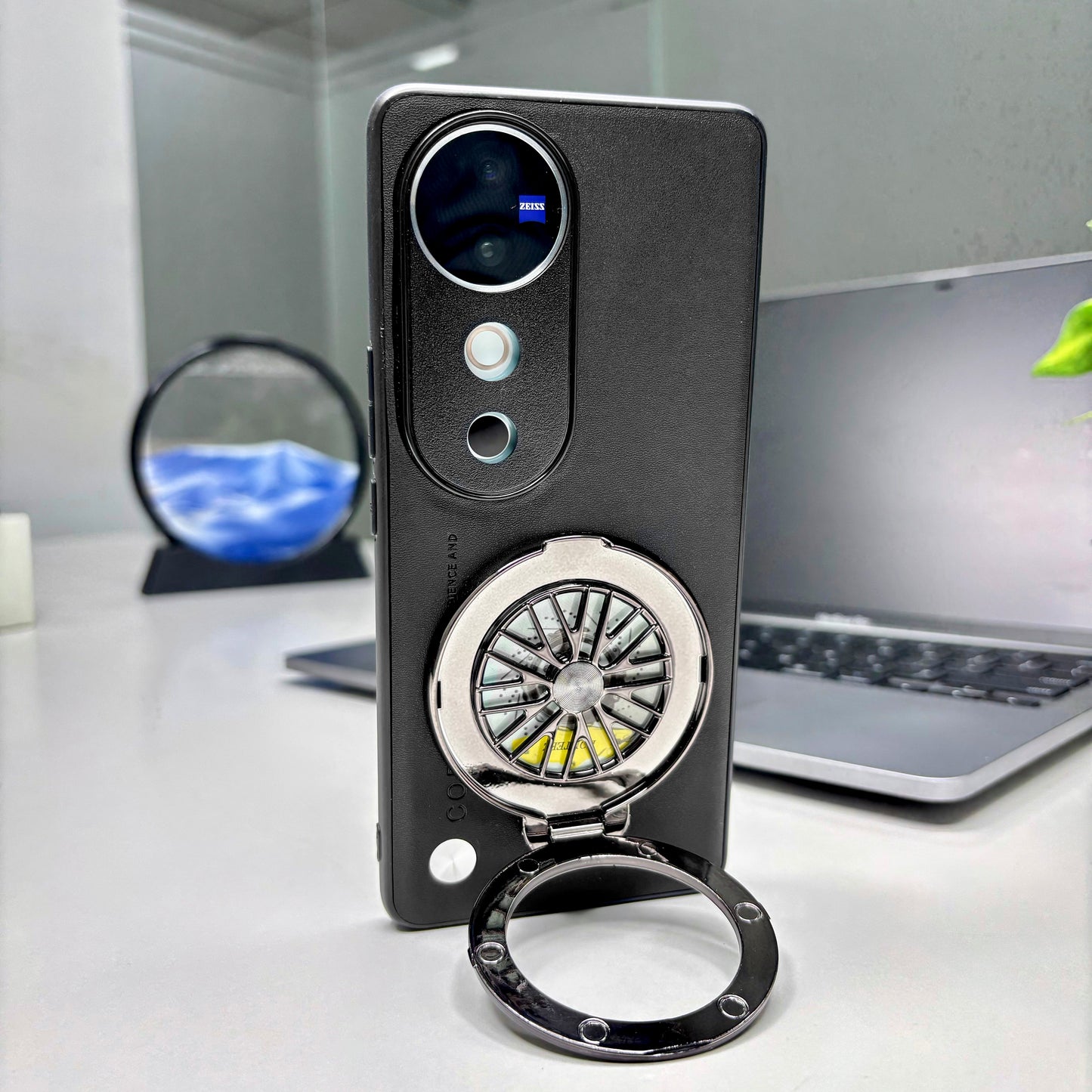 Vivo V40 5G Stress Buster Wheel Soft Vegan Scratch Resistant Back Case