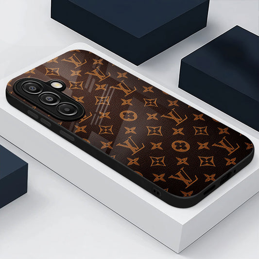 Samsung Galaxy A36 5G Premium Acrylic Shockproof Glass Back Case (LV Pattern)