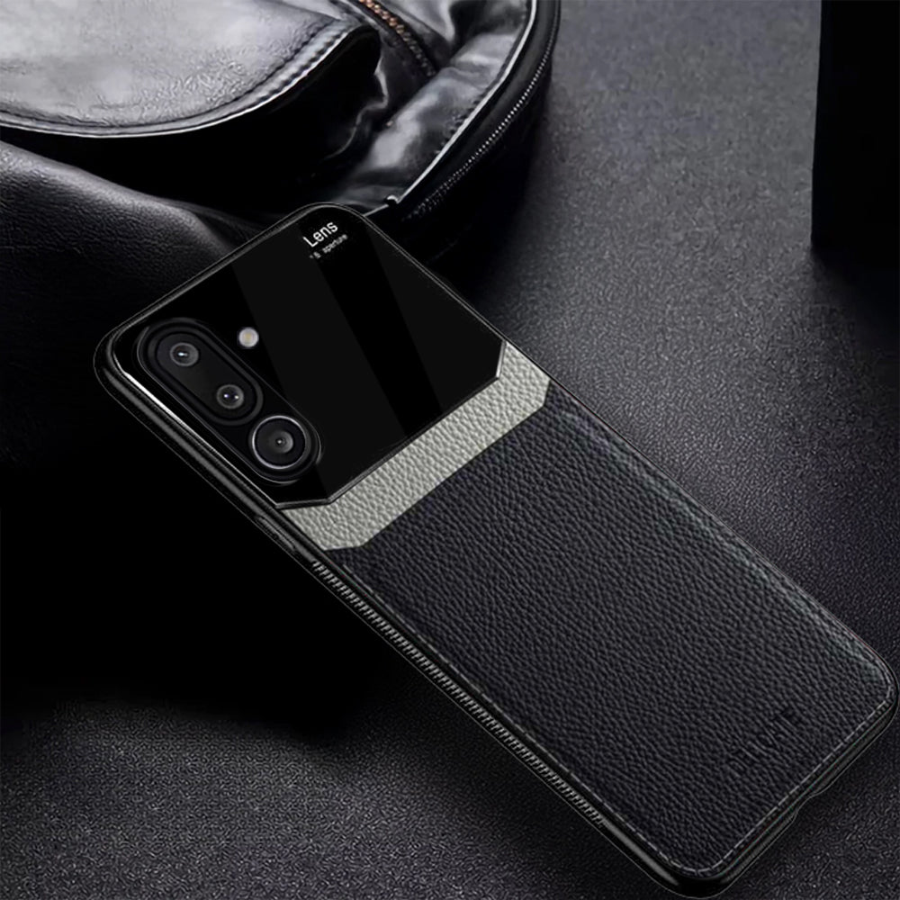 Galaxy M56 5G Stylish Leather Lens Back Case
