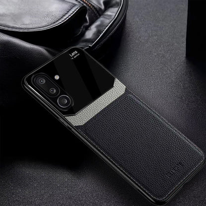 Galaxy M56 5G Stylish Leather Lens Back Case