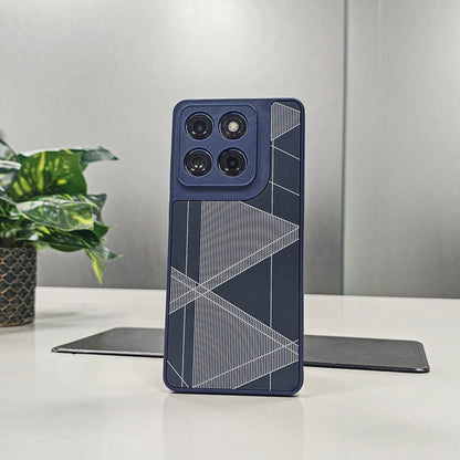 Motorola Edge 60 Fusion 5G Triangle Pattern Matte Back Shockproof Case