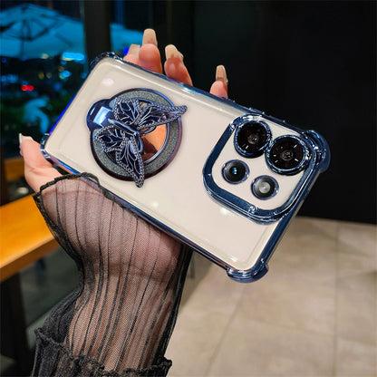 Motorola Edge 50 5G Phone case with dragon design held by a person wearing black gloves.