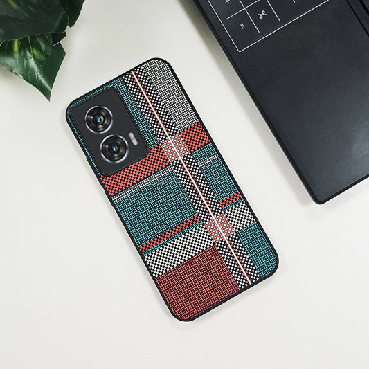 Motorola Edge 50 Fusion 5G Phone case with geometric pattern on a white surface