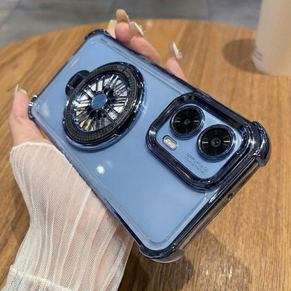 Motorola G96 5G Premium Stress Buster Wheel Rotating Shockproof Airbags Case