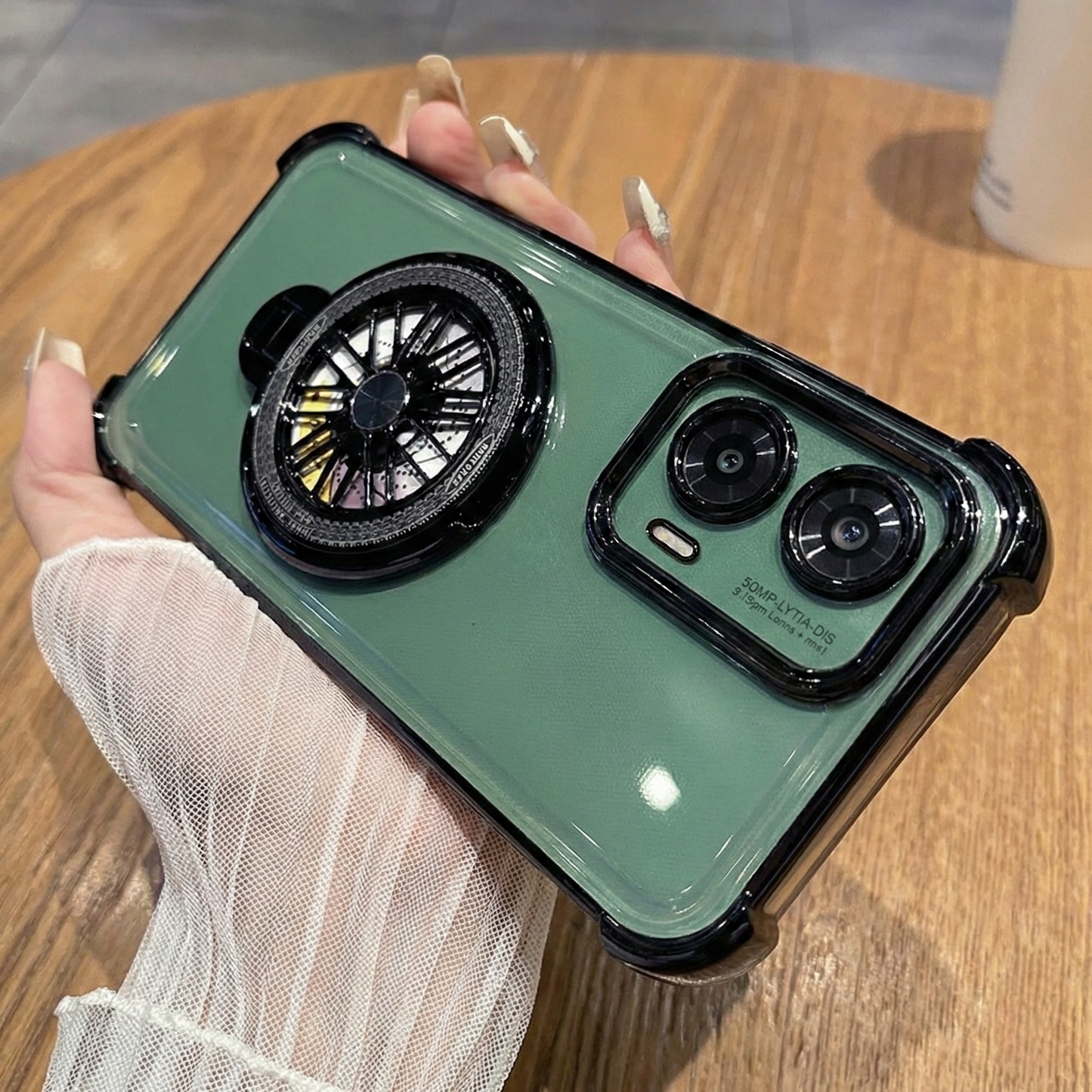 Motorola G96 5G Premium Stress Buster Wheel Rotating Shockproof Airbags Case