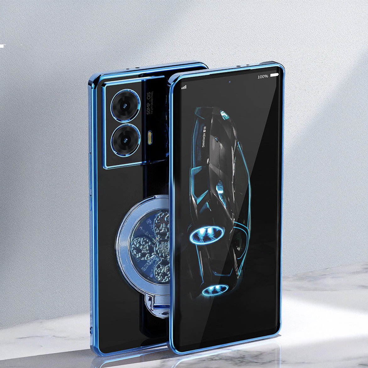 Motorola Moto G85 5G Electroplating Reflective Fidget Rotating Back Case