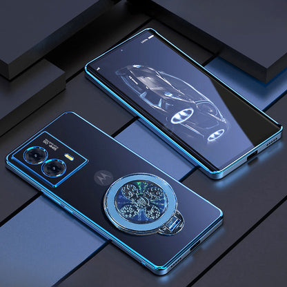 Motorola Moto G85 5G Electroplating Reflective Fidget Rotating Back Case