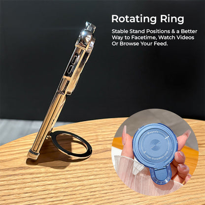 Nothing Phone 2 Pro 5G Luxury Four Corner Invincible Bracket Ring Stand Case