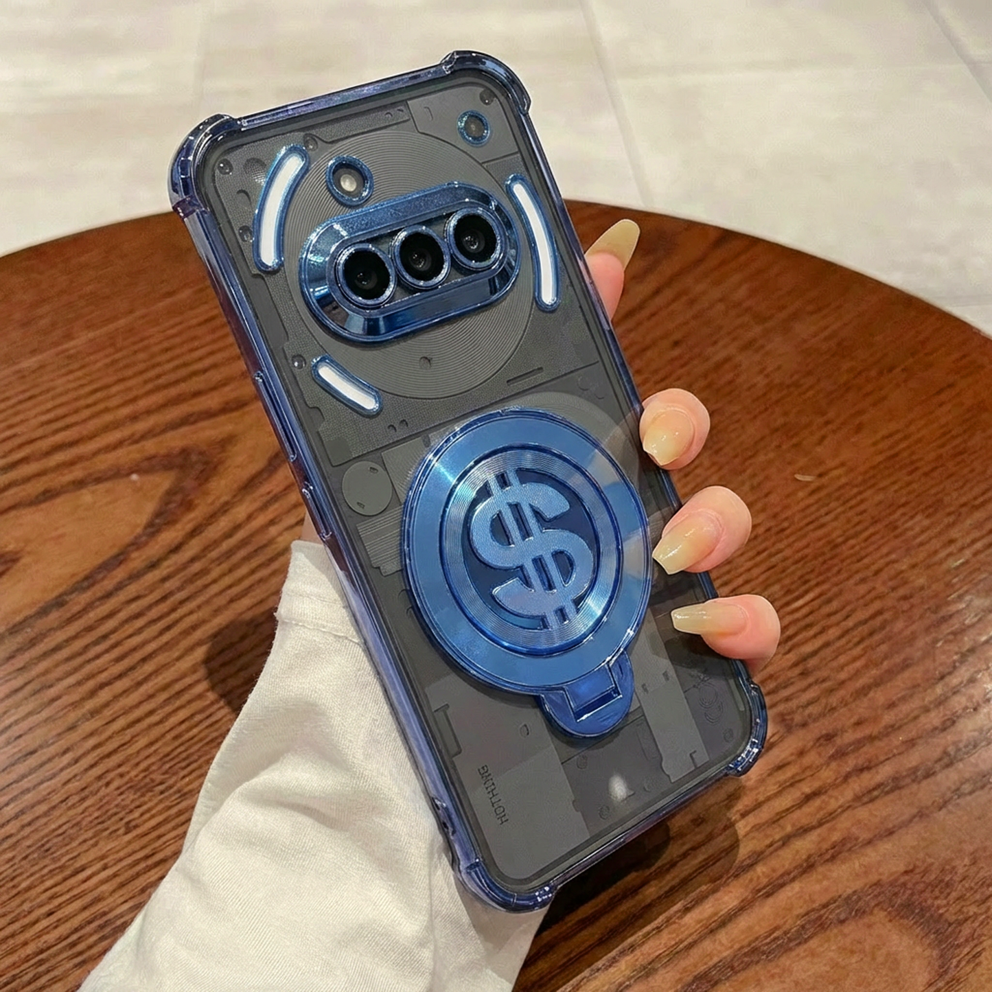 Nothing Phone 3a 5G Four Corner Airbags 100% Original Astro Money Magnet Rotating Dollar Case