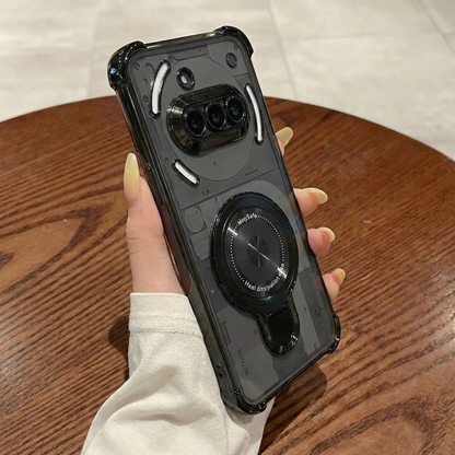 Nothing Phone 3a 5G Luxury Four Corner Invincible Bracket Ring Stand Case