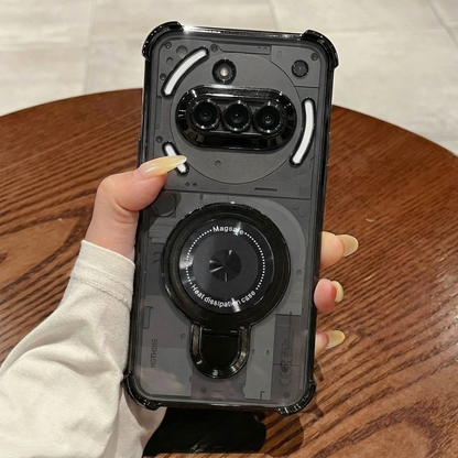 Nothing Phone 3a 5G Luxury Four Corner Invincible Bracket Ring Stand Case