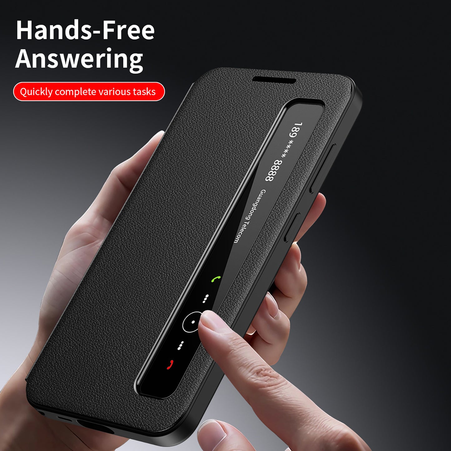 Samsung Galaxy S23 FE 5G Smart Side Window Flip Leather Case