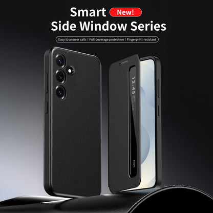 Samsung Galaxy S23 FE 5G Smart Side Window Flip Leather Case