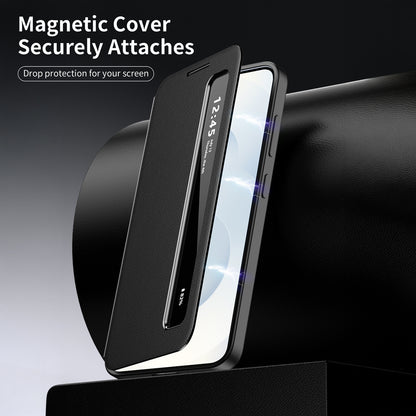 Samsung Galaxy S23 FE 5G Smart Side Window Flip Leather Case