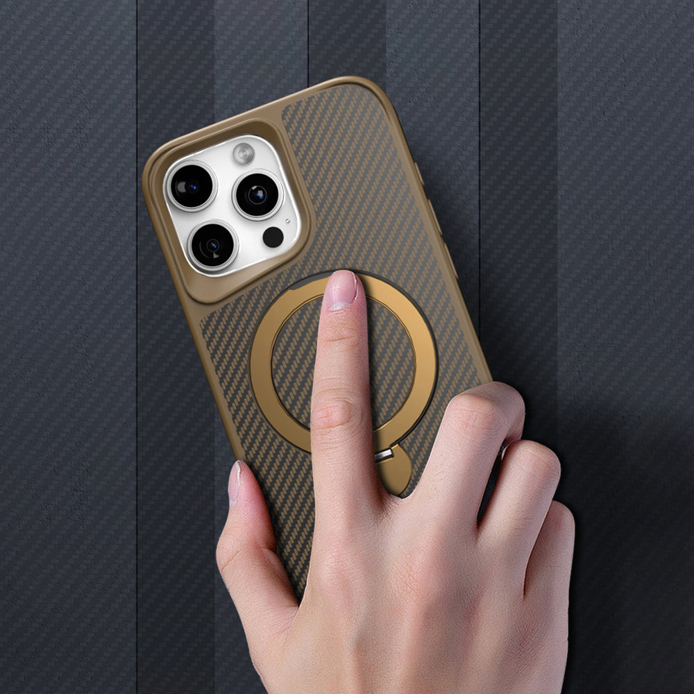 Carbon Fiber Texture TPU Magnetic iPhone Case