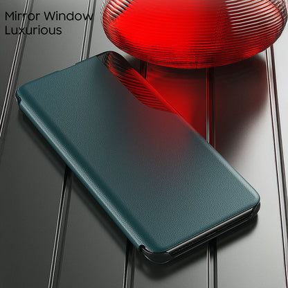 Vivo V40 5G Luxury Half Window Leather Flip Case