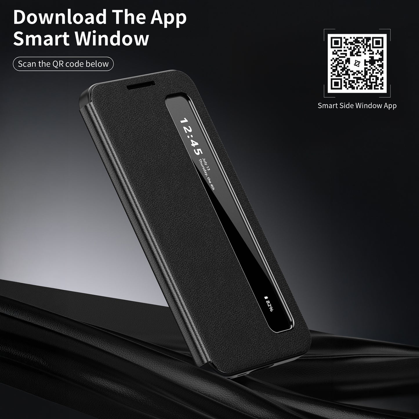 Samsung Galaxy S23 FE 5G Smart Side Window Flip Leather Case