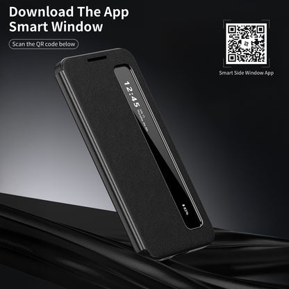 Samsung Galaxy S23 FE 5G Smart Side Window Flip Leather Case