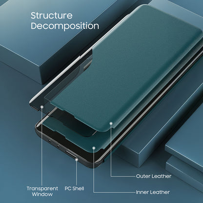 Vivo Y200 Pro 5G Luxury Half Window Leather Flip Case