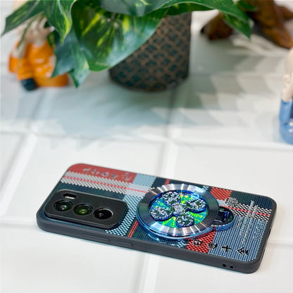 Oppo Reno12 Pro 5G Rich Manifestation Wheel Grid Pattern Back Case