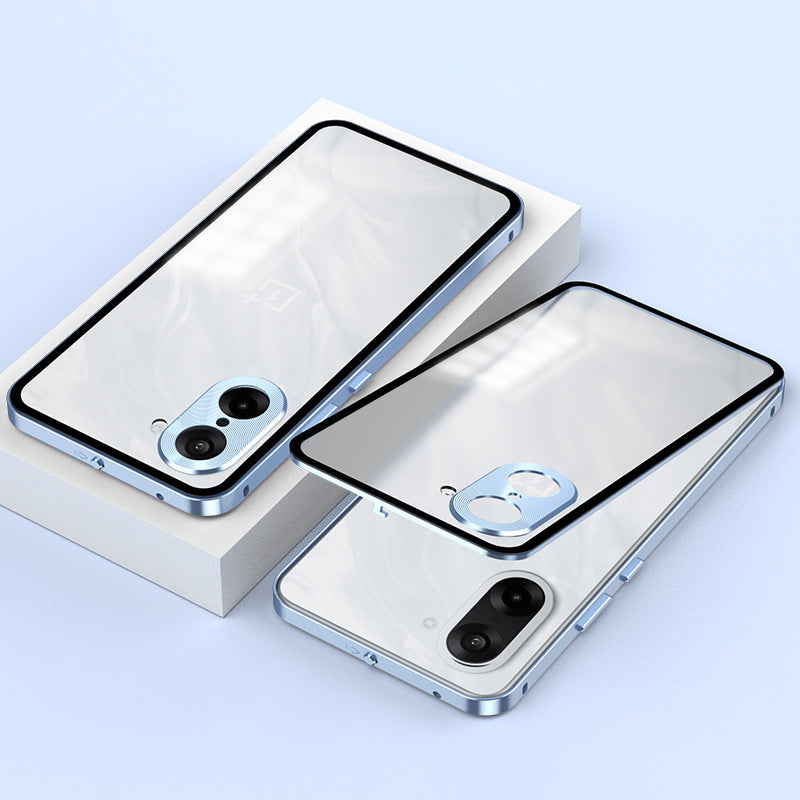 OnePlus Nord CE5 5G Aluminium Metal Bumper Shield Transparent Back Case