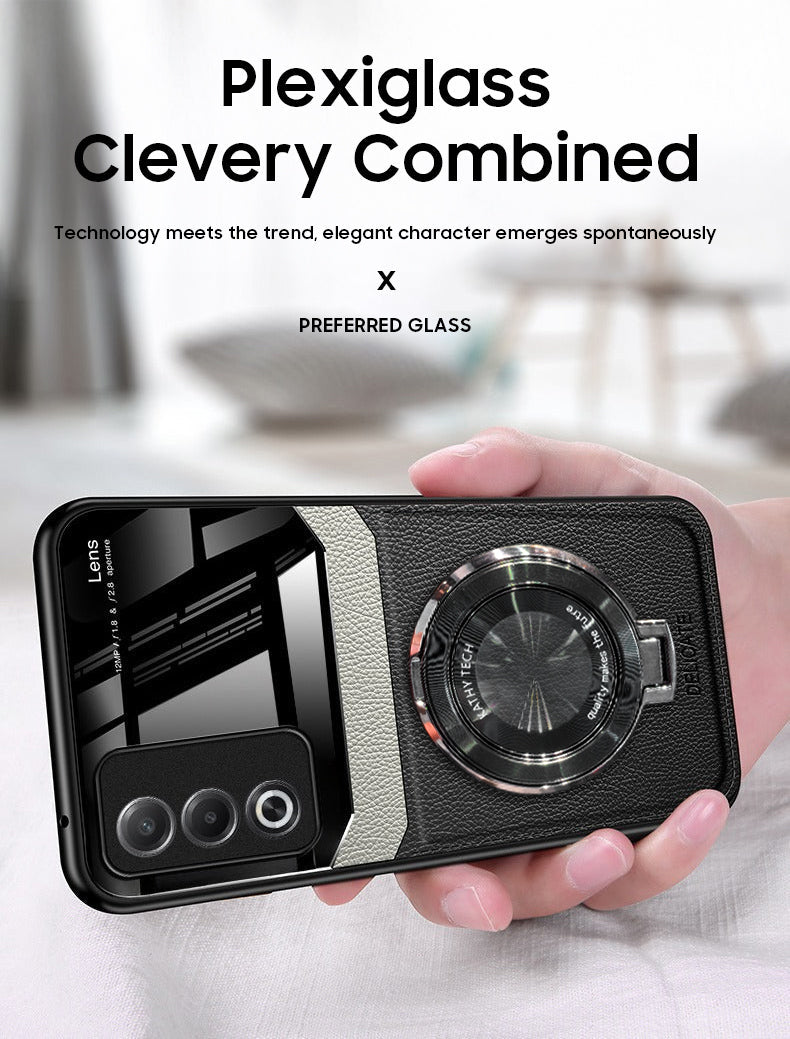 Oppo A3 Pro Leather Lens Black cover
