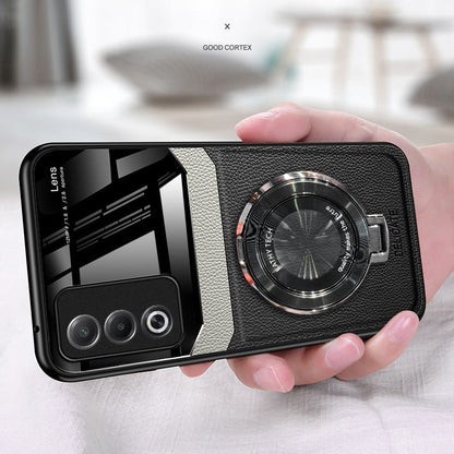 Oppo A3 Pro Black Leather Lens cover