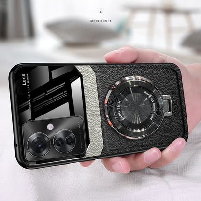 Oppo F25 Pro Black Leather Case