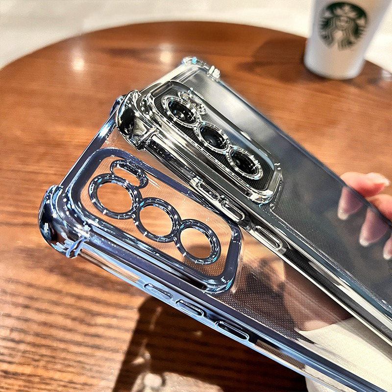 Oppo Reno 12 Pro 5G Transparent Shockproof Case With Airbag Corners