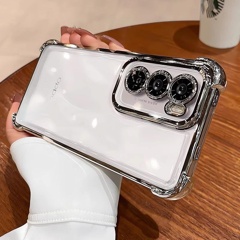 Oppo Reno 12 Pro 5G Transparent Shockproof Case With Airbag Corners