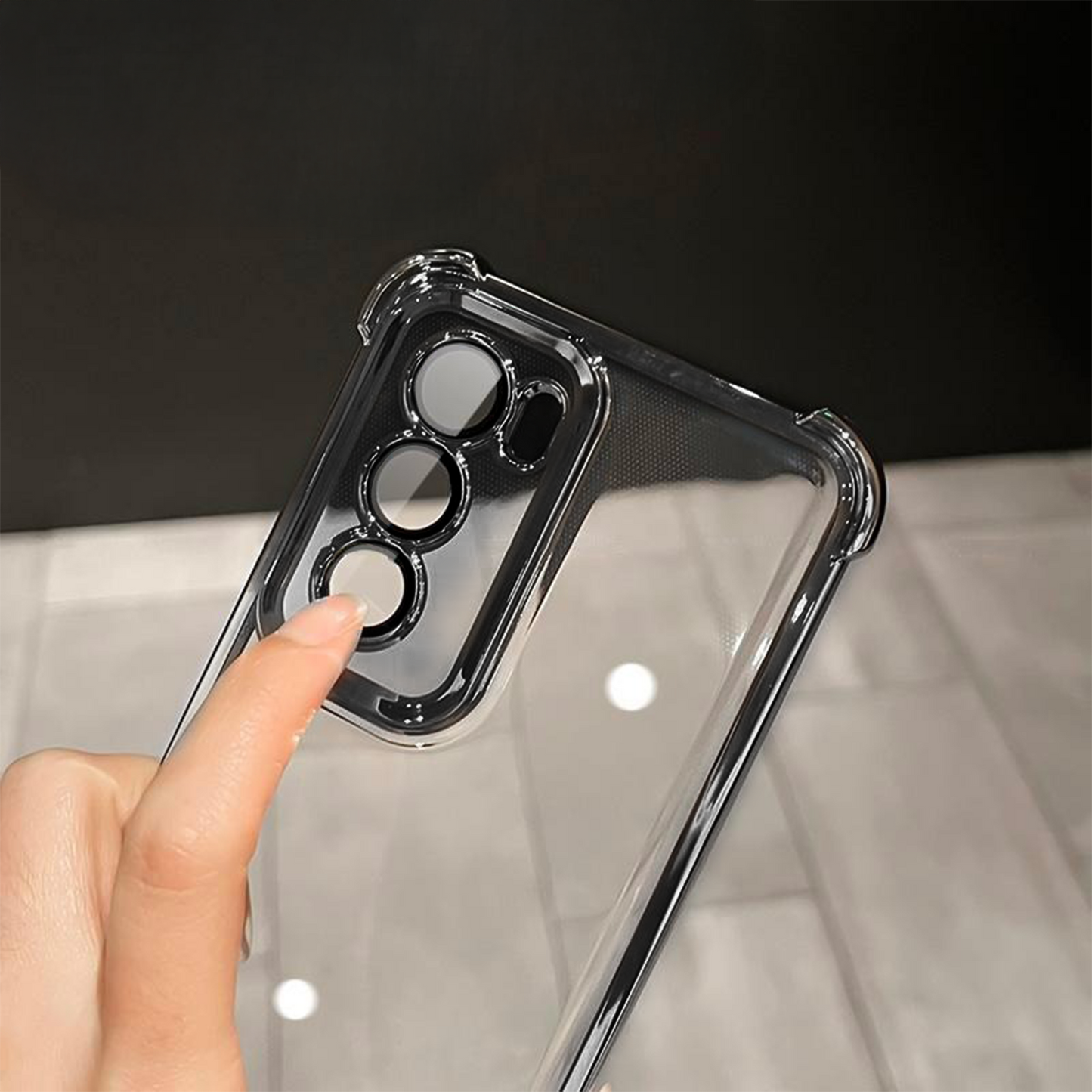 Oppo Reno 12 Pro 5G Transparent Shockproof Case With Airbag Corners
