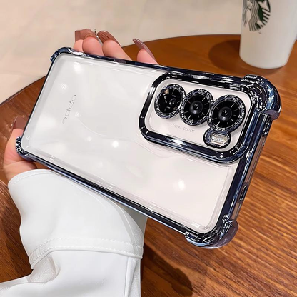 Oppo Reno 12 Pro 5G Transparent Shockproof Case With Airbag Corners