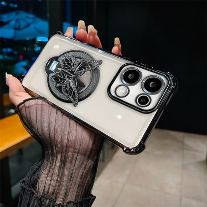 Oppo Reno 13 5G Premium Butterfly Stand Airbags Case