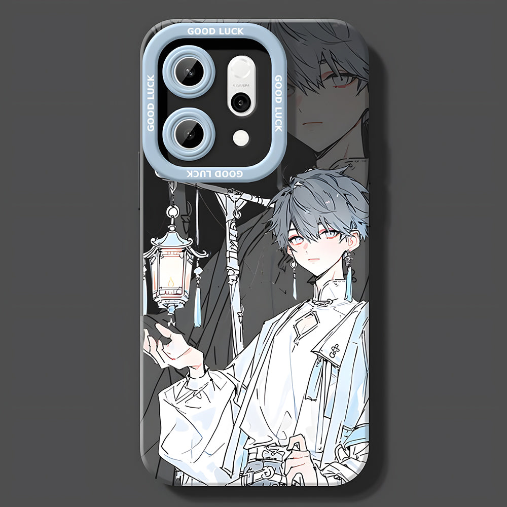 Oppo Reno 14 5G Anime Sketch Pattern Back Protective Case