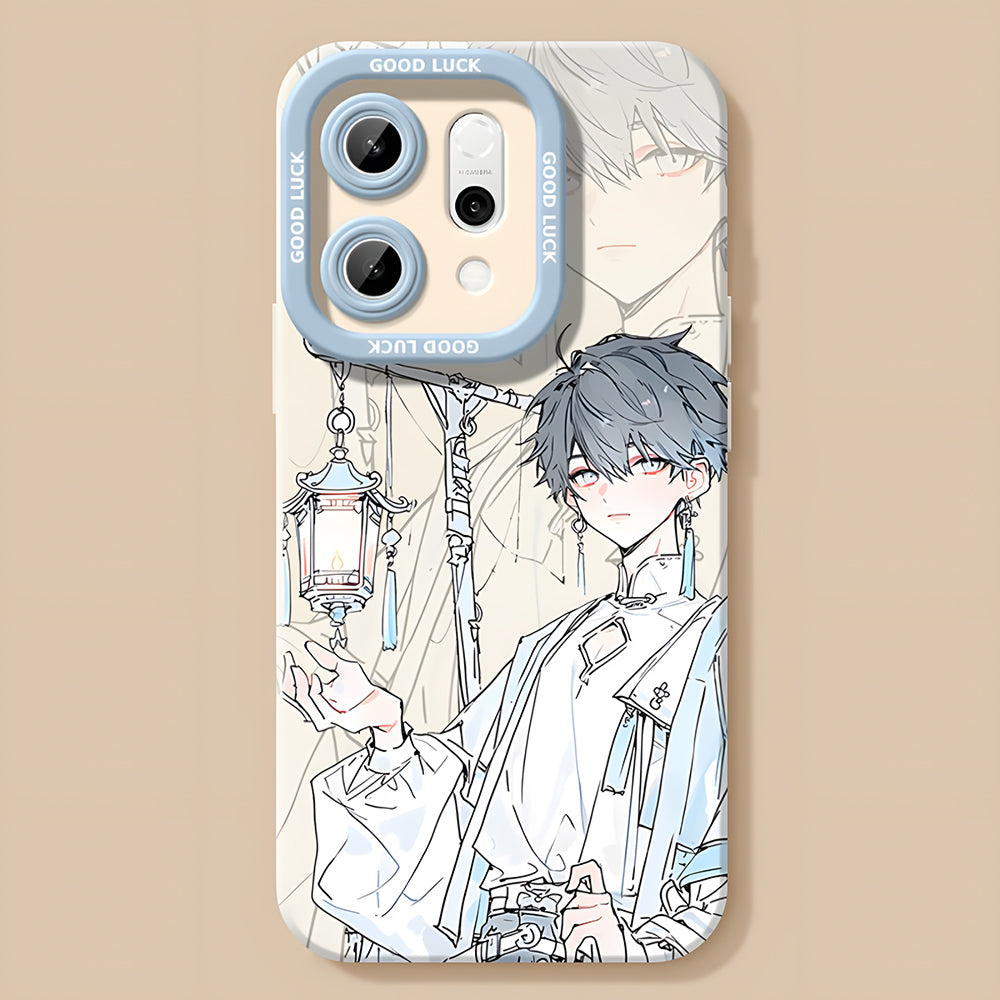 Oppo Reno 14 5G Anime Sketch Pattern Back Protective Case