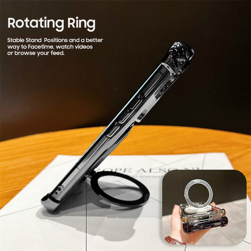 Oppo Reno 15 5G Luxury Four Corner Invincible Bracket Ring Stand Case