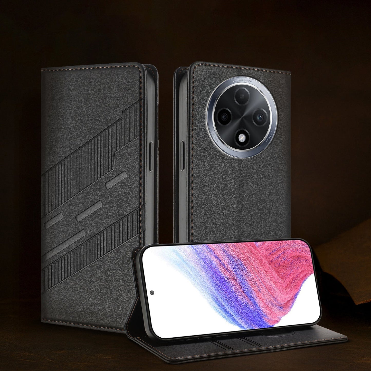 Embossed retro flip wallet case for Oppo F27 Pro+ 5G