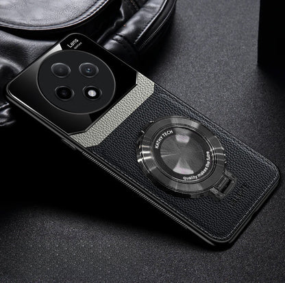 Oppo F27 Pro+ black leather case