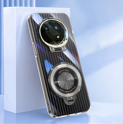 Oppo F29 Pro 5G Luxury Dual Layer Hybrid Camera Magnifier Ring Stand Case