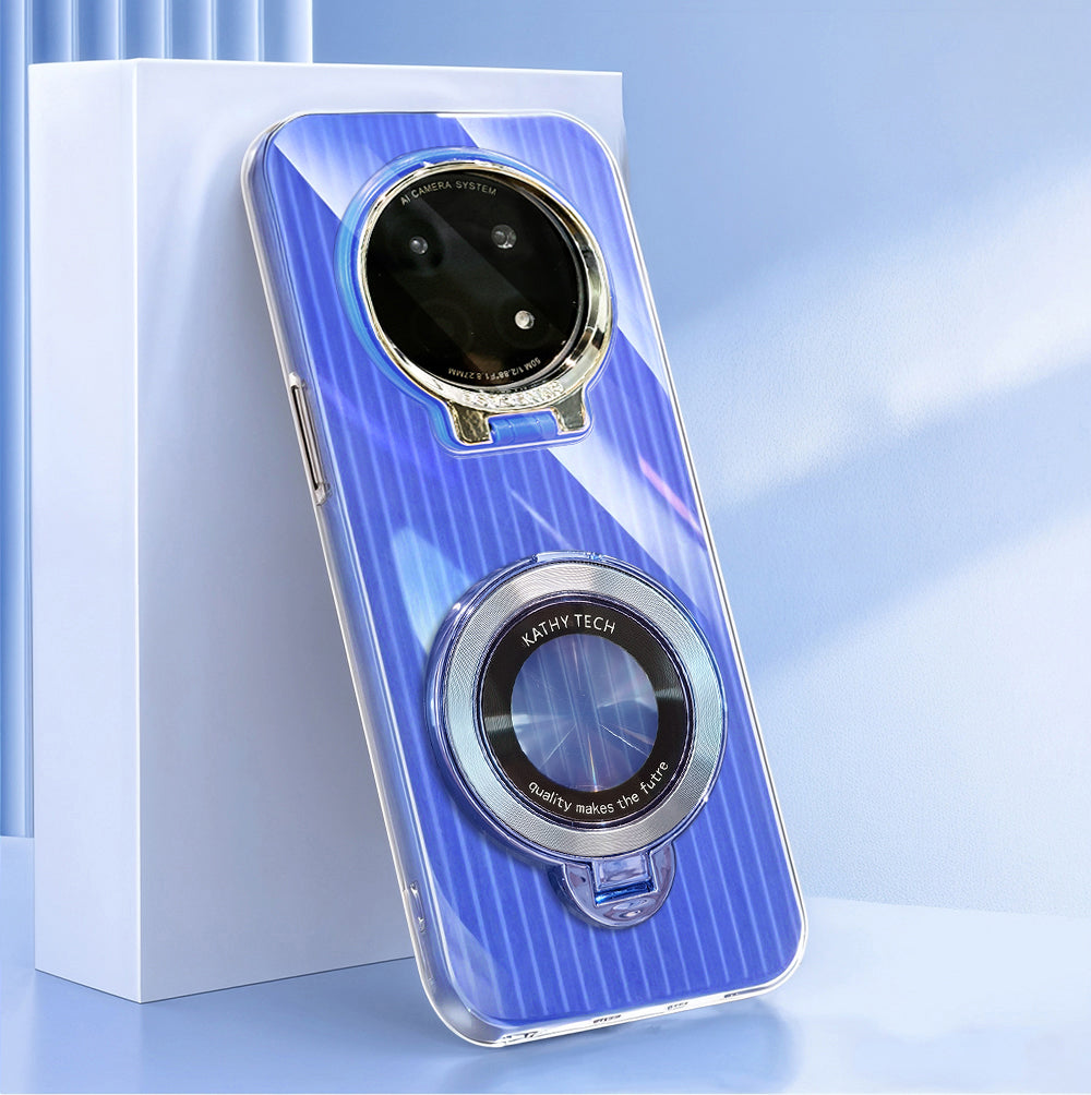 Oppo F29 Pro 5G Luxury Dual Layer Hybrid Camera Magnifier Ring Stand Case