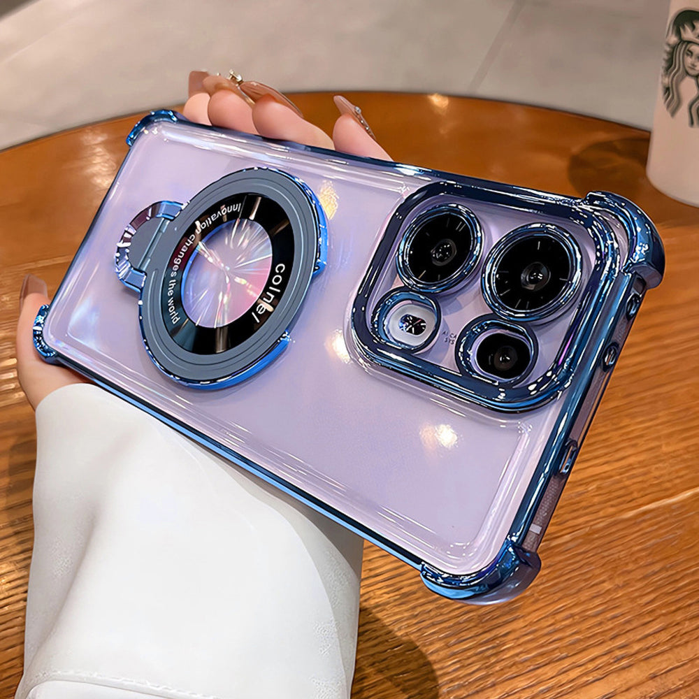 Shockproof airbags case for Oppo Reno14 5G with ring stand