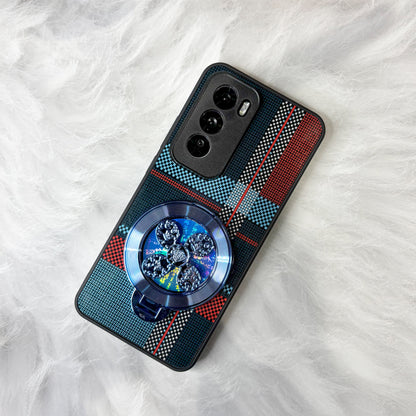 Oppo Reno 12 Pro Blue Grid Rich Wheel Case