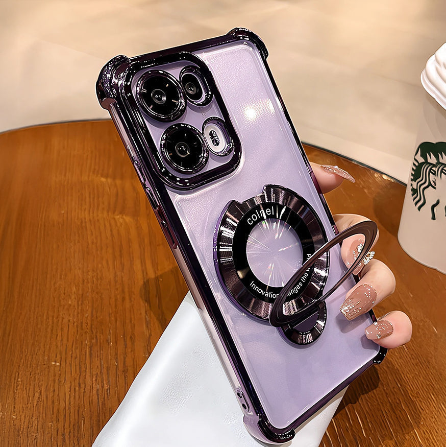 Durable Oppo Reno14 5G back cover with magnifier ring