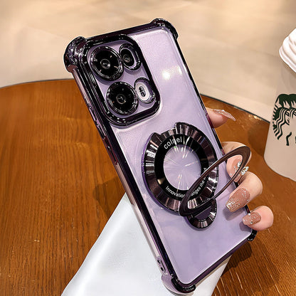 Durable Oppo Reno14 5G back cover with magnifier ring