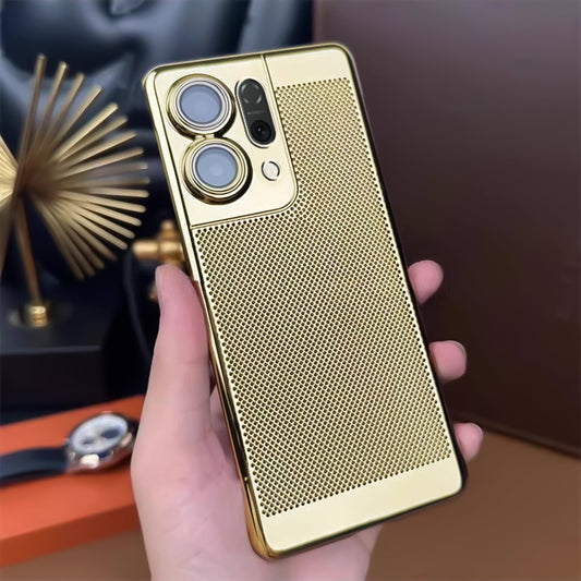 Oppo Reno 14 5G New Mesh Red Electroplated Precision Heat Dissipation Case