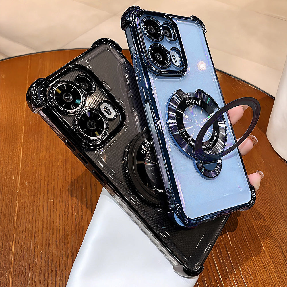 Protective Oppo Reno14 5G case with magnifier and kickstand


